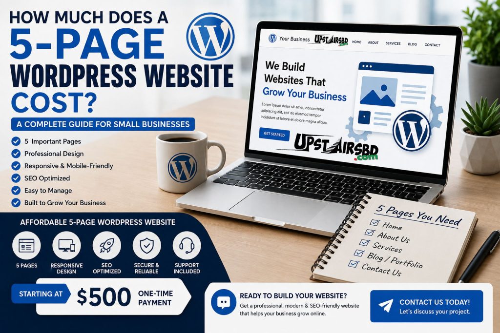 5-page WordPress website cost guide for small businesses